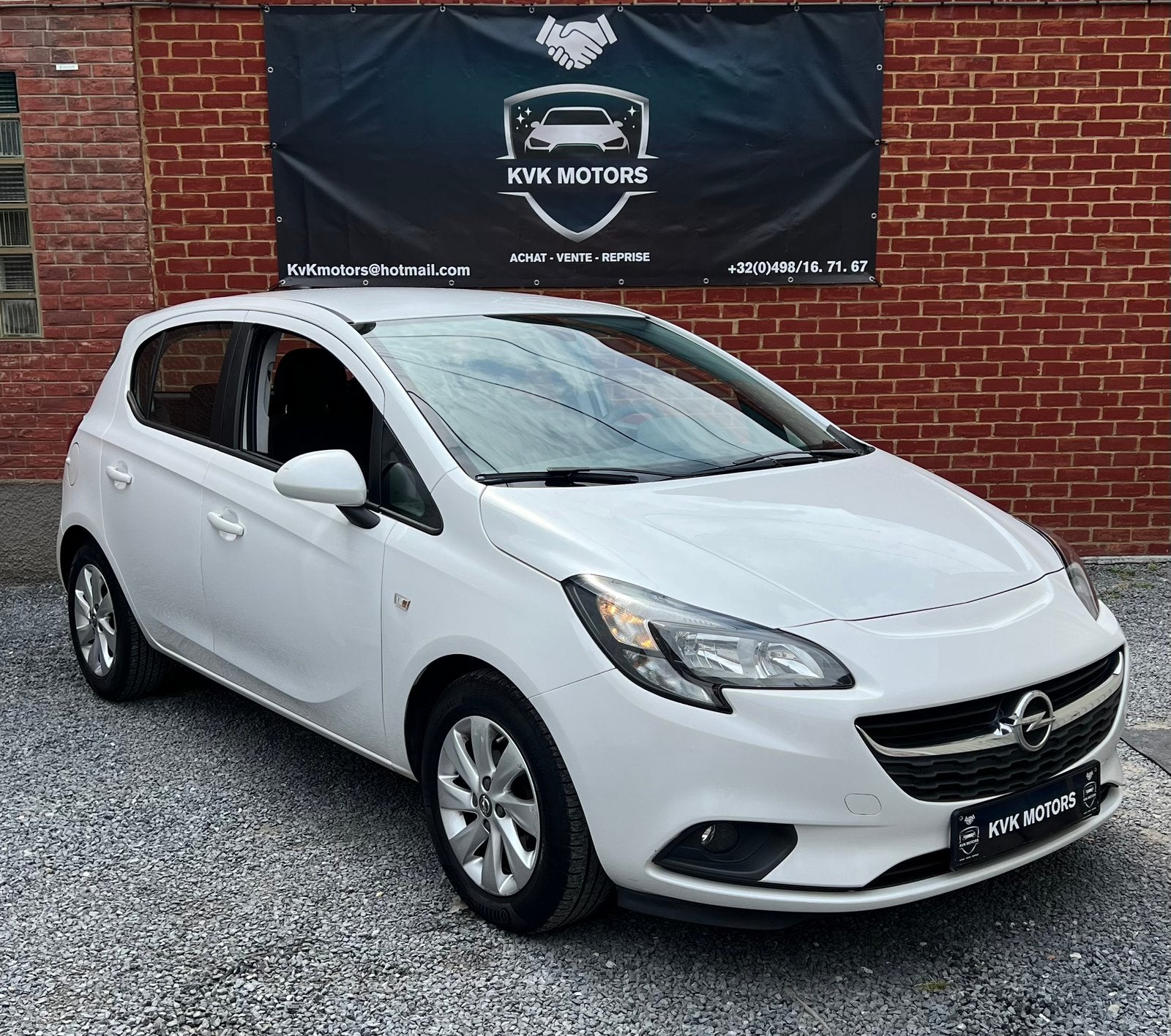 Opel Corsa 2018 1.4i Turbo Enjoy **12 maanden garantie**, Voorwielaandrijving, Stof, 4 cilinders, Wit