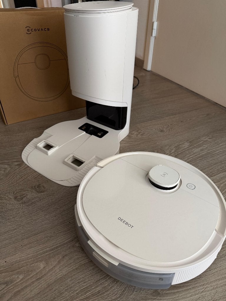 Ecovacs Deebot T9+ - Aspirateur robot (+humide) avec station, Enlèvement ou Envoi, Réservoir, Comme neuf, Ecovacs
