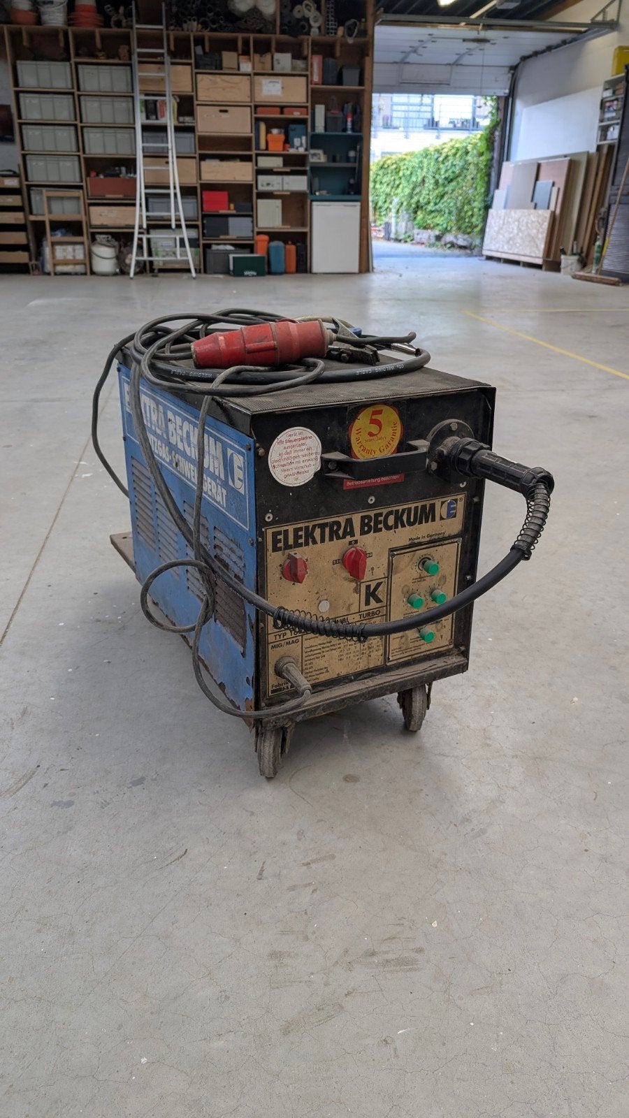 Laspost halfautomaat Elektra Beckum 220/380V, Ophalen, Gebruikt, Minder dan 150 ampère, CO2