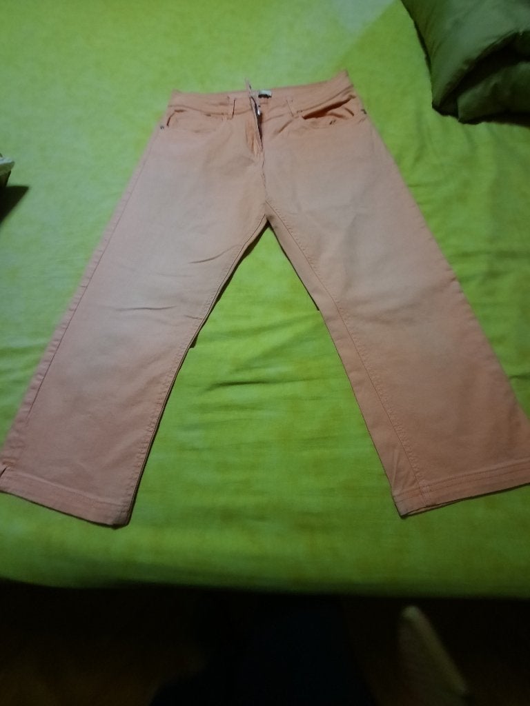 mooie stretch dames jeansbroek zalmkleurig Bel en Bo maat 40, Kleding | Dames, Ophalen of Verzenden, Maat 38/40 (M), Blauw