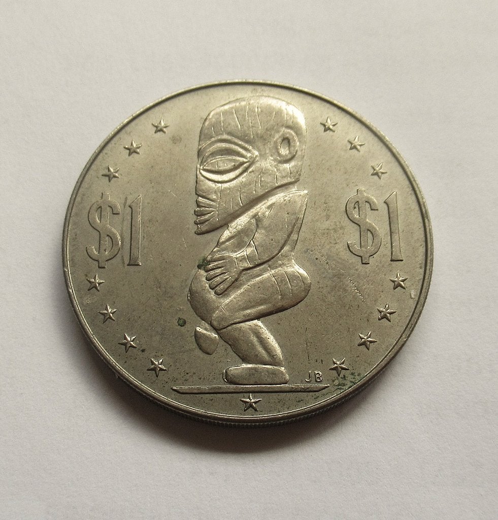 Cookeilanden 1 dollar 1973, Postzegels en Munten, Munten | Oceanië, Verzenden