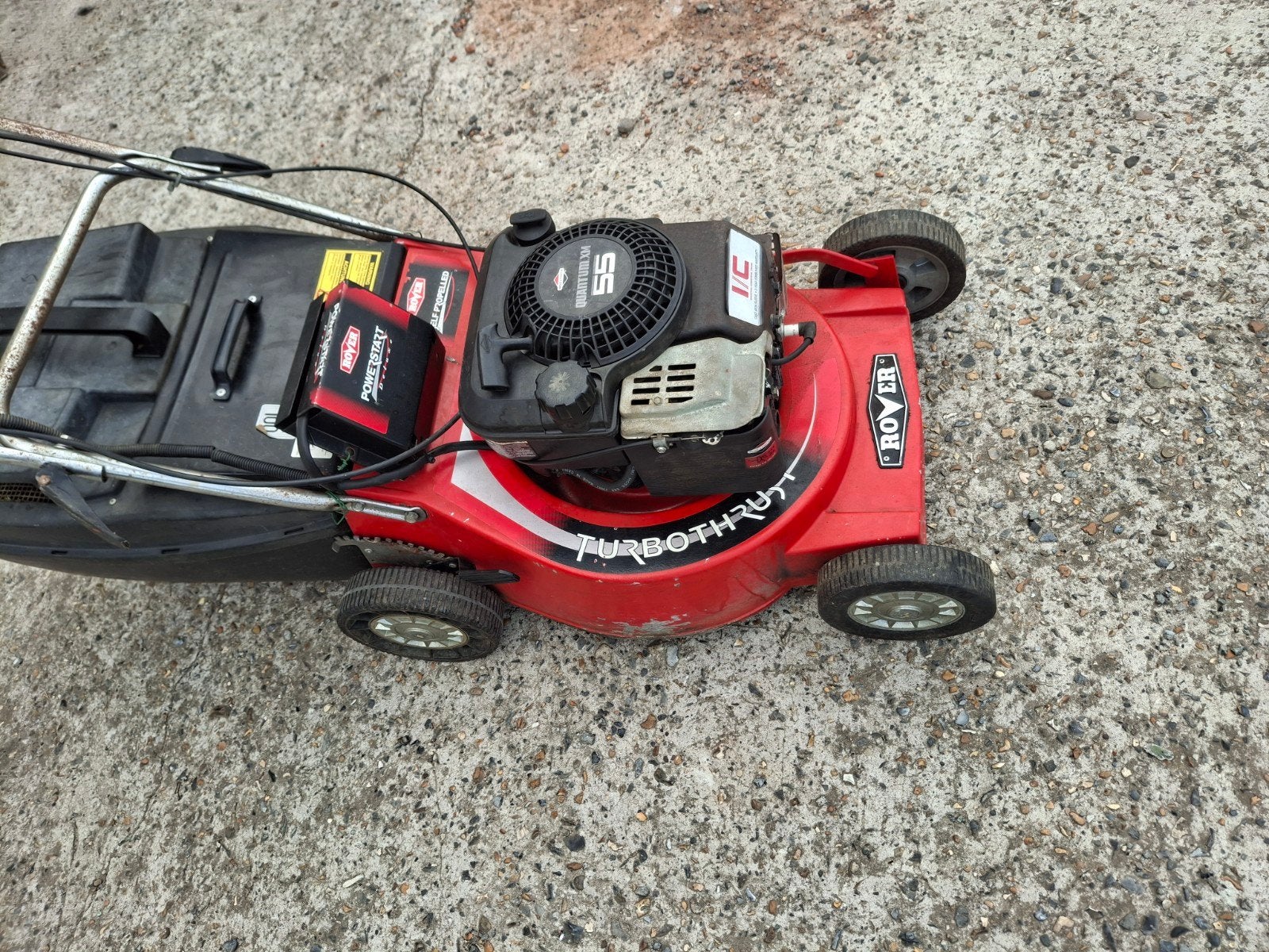 rover grasmaaier zelftrekker, Ophalen