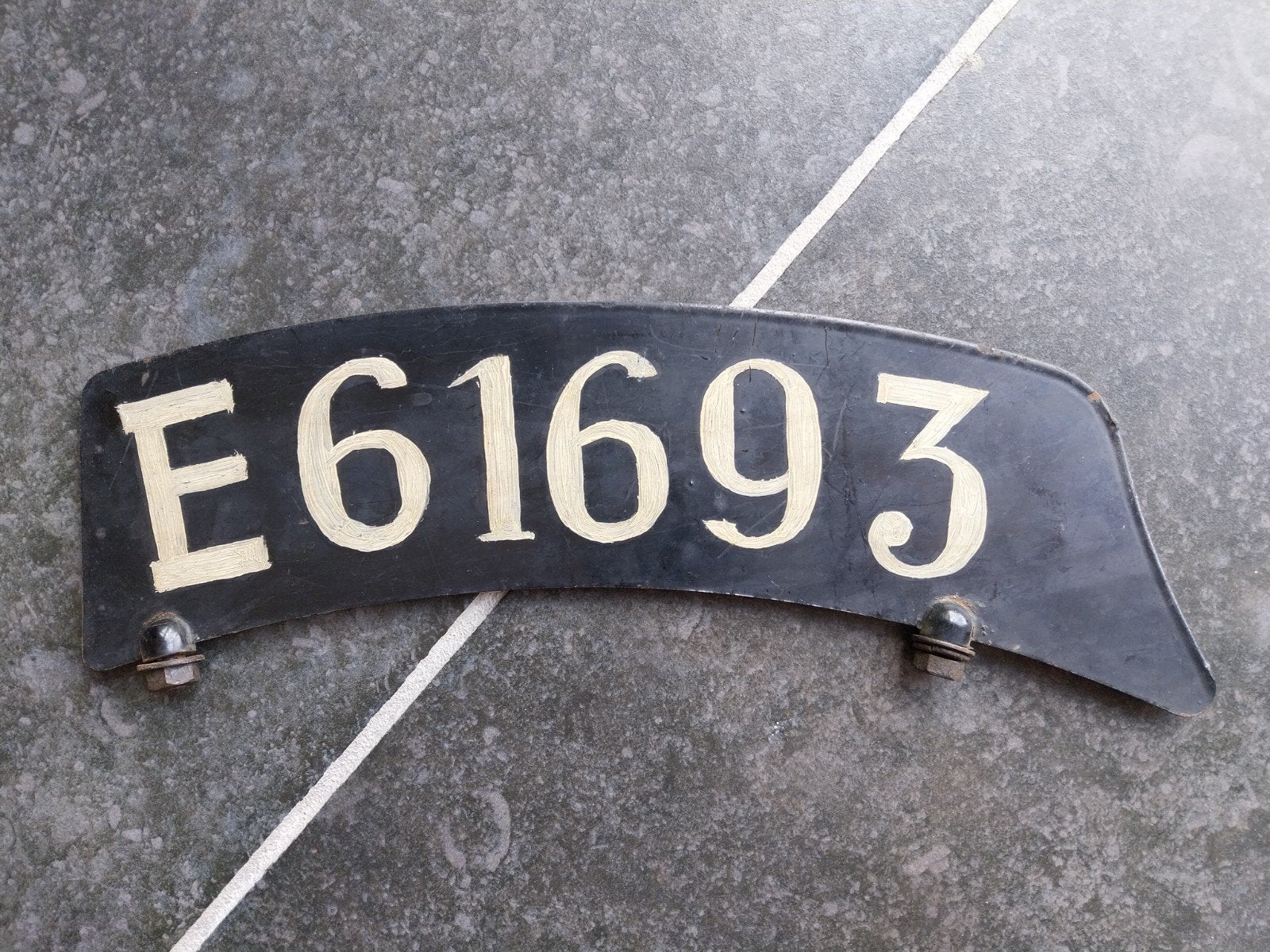 Plaque d'immatriculation moto de la gendarmerie 1939-1940 AB, Collections, Objets militaires | Général, Gendarmerie, Enlèvement ou Envoi