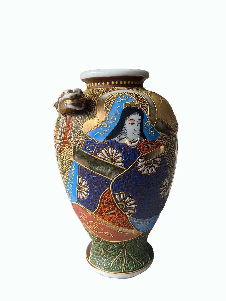 Japanse Satsuma Dragon Moriage Vaas (1920-1950), Verzenden