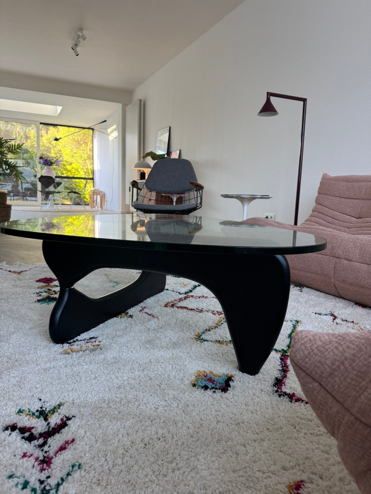 Designs salontafel in de stijl van Noguchi, Huis en Inrichting, Ophalen, Gebruikt, 100 tot 150 cm, 50 tot 100 cm