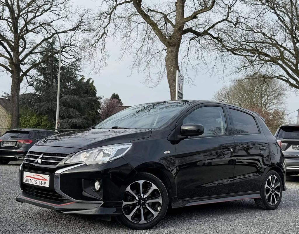 Mitsubishi Space Star 1.2i Benzine Automaat 2021 Airco Carpl, Auto's, Mitsubishi, Automaat, Zwart, 5 zetels, 5 deurs