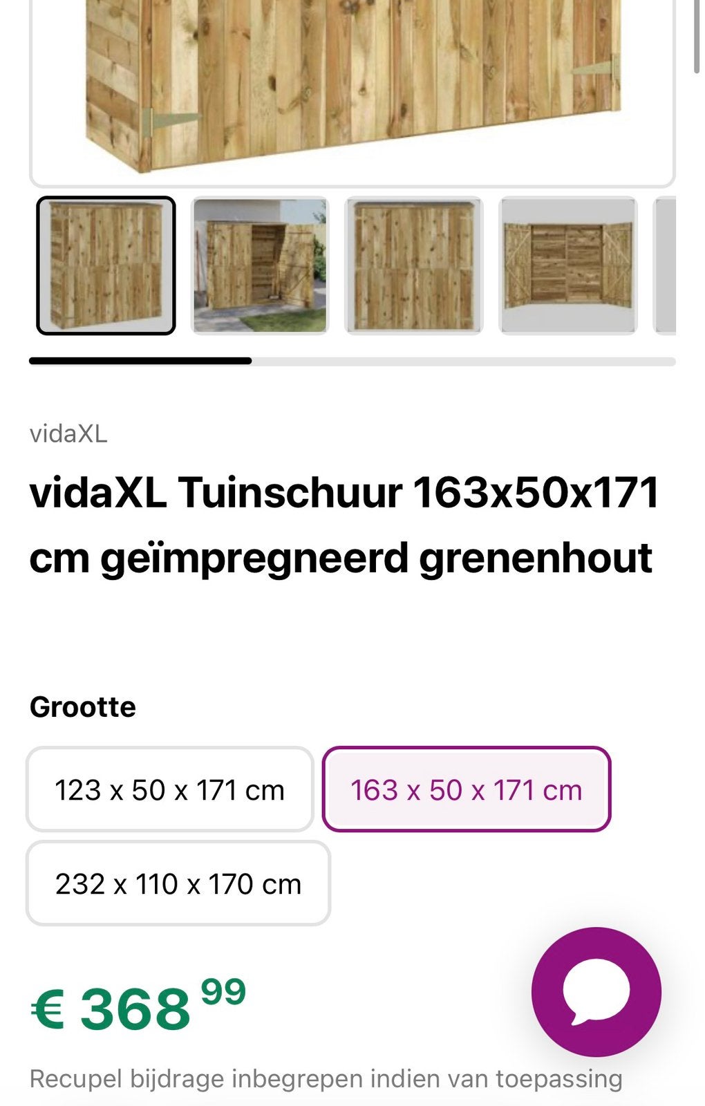 Nieuwe Tuinschuur, Tuin en Terras, Tuinschermen, Ophalen, 150 tot 200 cm, Nieuw, 150 tot 200 cm