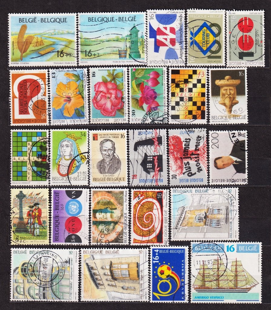 Belgique 1995 année complète oblitéré, Envoi, Affranchi, Oblitéré