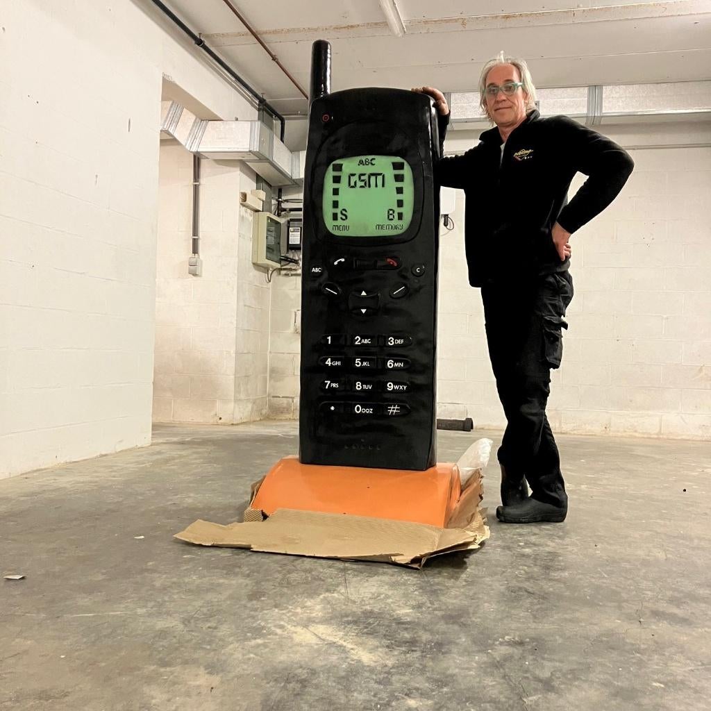 levensgrote polyster gsm 1m90 + antenne 20cm op, 50stuks, Collections, Marques & Objets publicitaires, Enlèvement, Neuf, Panneau publicitaire