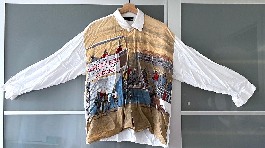 Hemd Johnny Hallyday (L) "WESTERN PASSION" (Patroon Rodeo), Overige kleuren, Ophalen of Verzenden, Zo goed als nieuw, Halswijdte 41/42 (L)