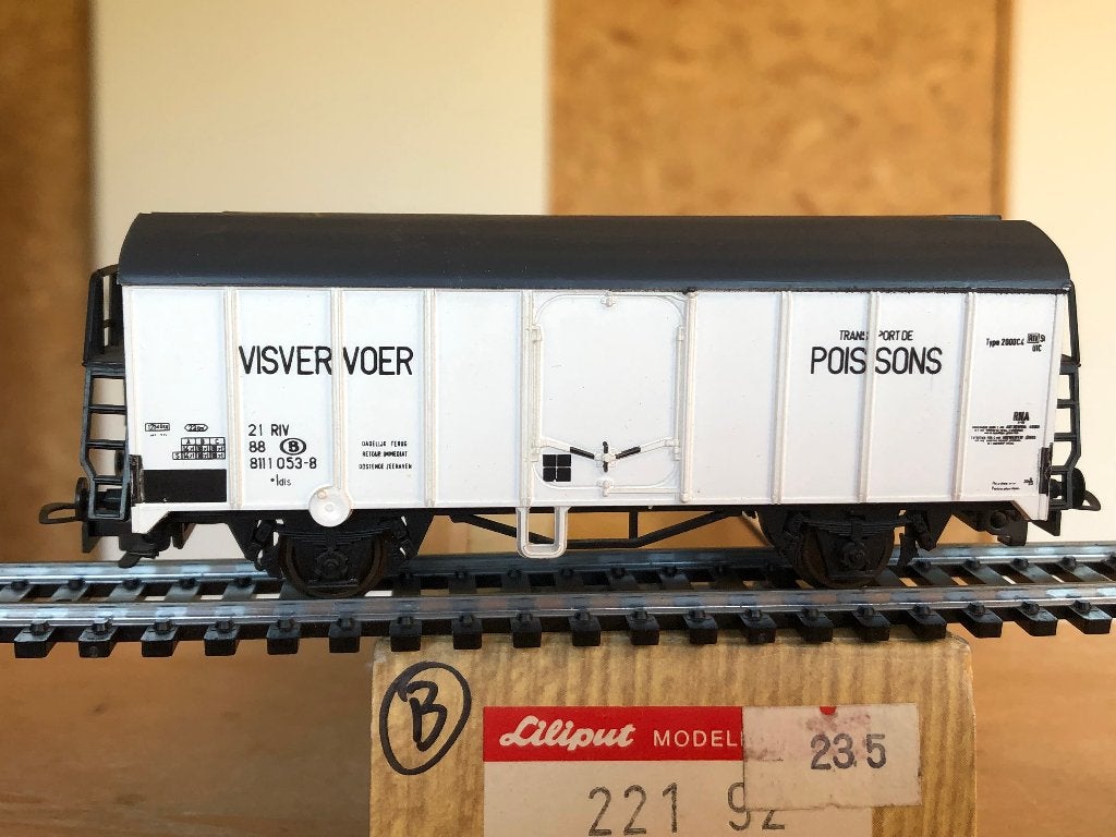 LILIPUT 22192 SNCB WAGON Idls TRANSPORT DE POISSONS HO, Hobby & Loisirs créatifs, Envoi, Utilisé, Wagon, Liliput
