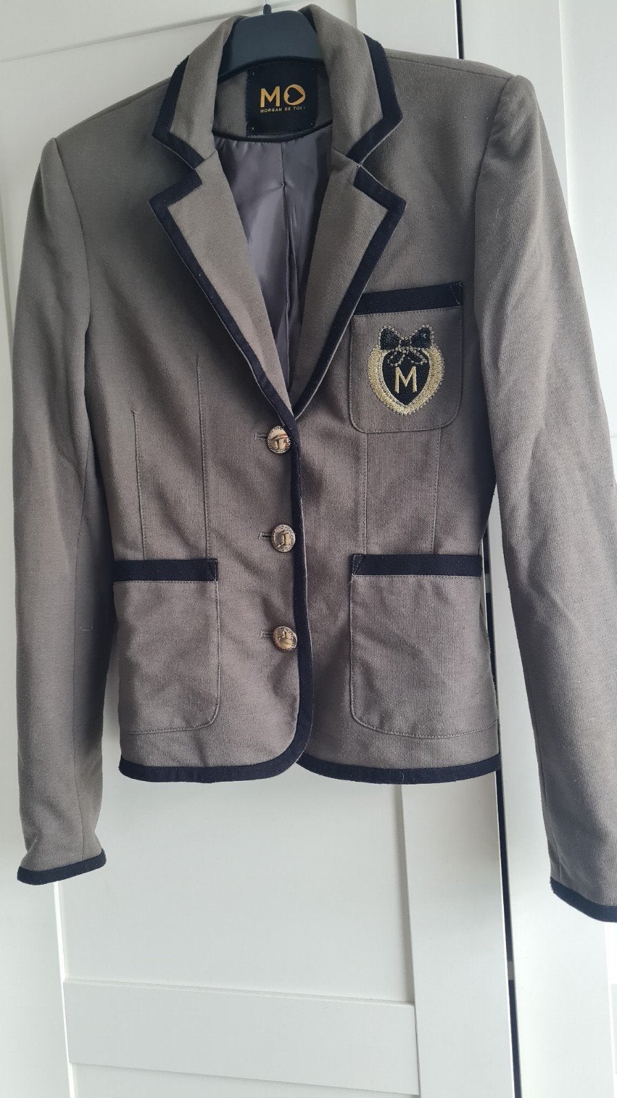 Blazer Morgan de Toi kaki/noir T.XS, Ophalen, Gebruikt, Dames, Groen