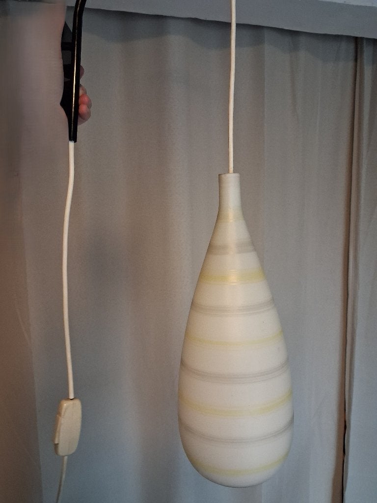 Retro jaren 60 Louis Kalff wandlamp, vintage lamp, Ophalen, Gebruikt, Philips, Glas