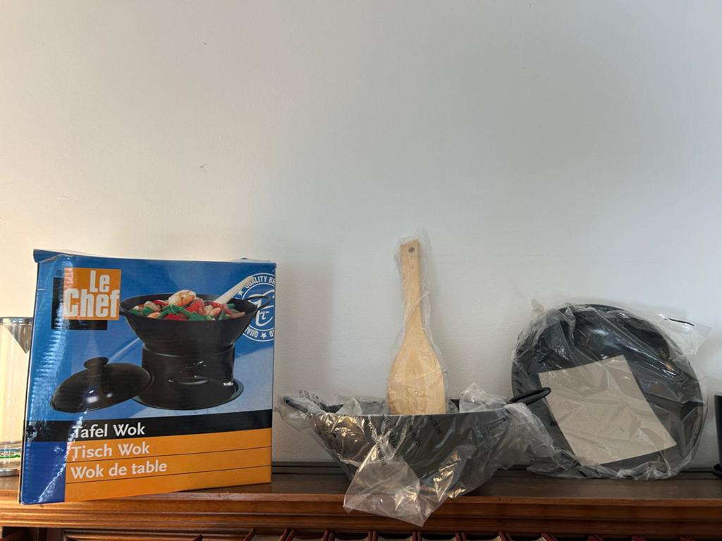 Tafelwok Le Chef – nieuw in doos, Enlèvement, Comme neuf