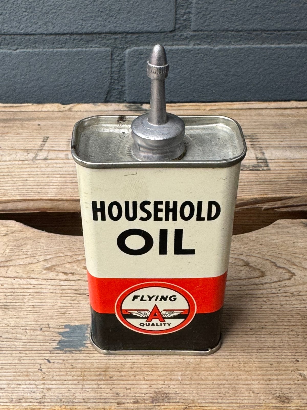 Mini Handyoil FLYING A olie blikje NOS, Ophalen of Verzenden, Gebruikt, Verpakking