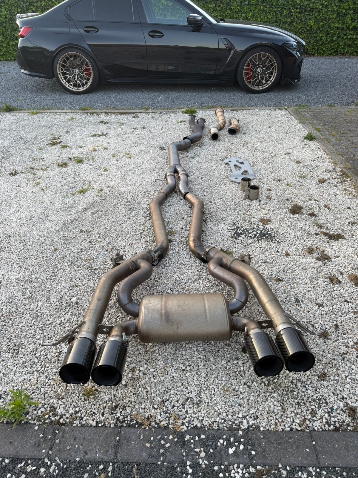 Complete BMW M3 M4 G80 G8X uitlaatsysteem incl downpipe, Auto-onderdelen, Ophalen of Verzenden, Gebruikt, BMW