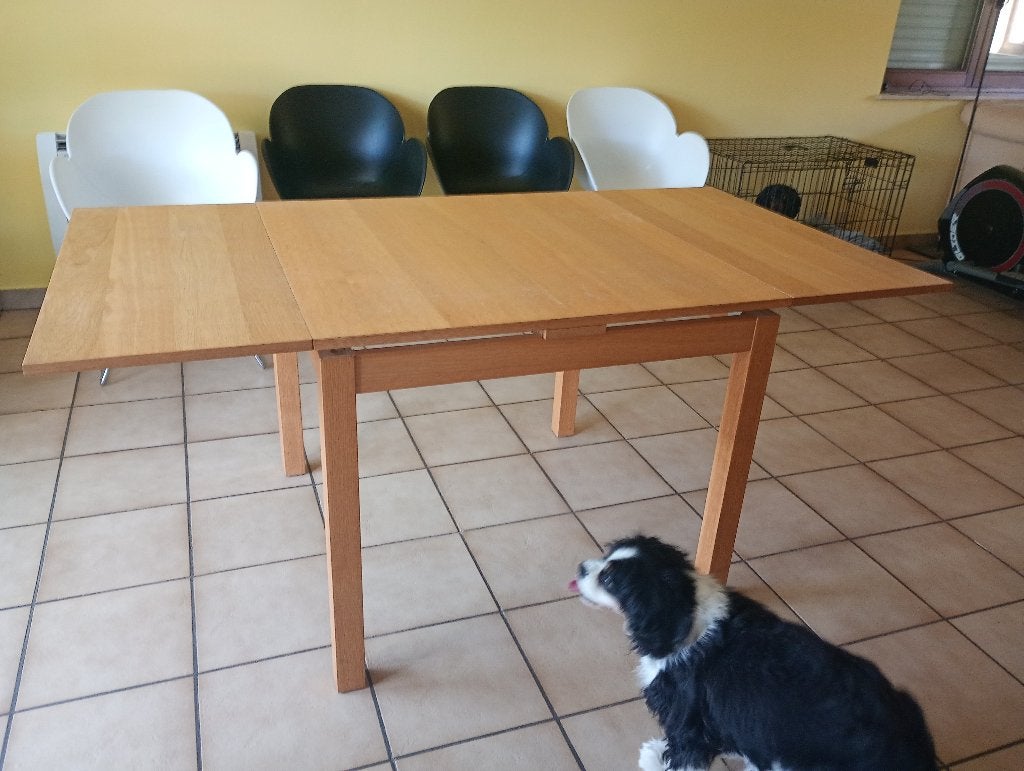 Uittrekbare tafel, Huis en Inrichting, Tafels | Eettafels, Ophalen, Overige materialen, Gebruikt, 100 tot 150 cm