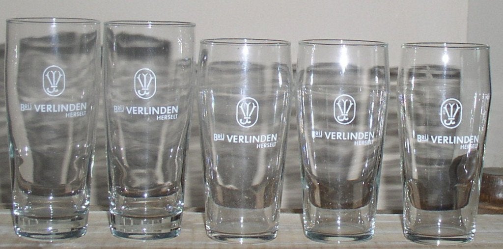 Bierglazen van Brouwerij Verlinden uit Herselt, Verzamelen, Ophalen of Verzenden, Gebruikt, Glas of Glazen, Overige merken