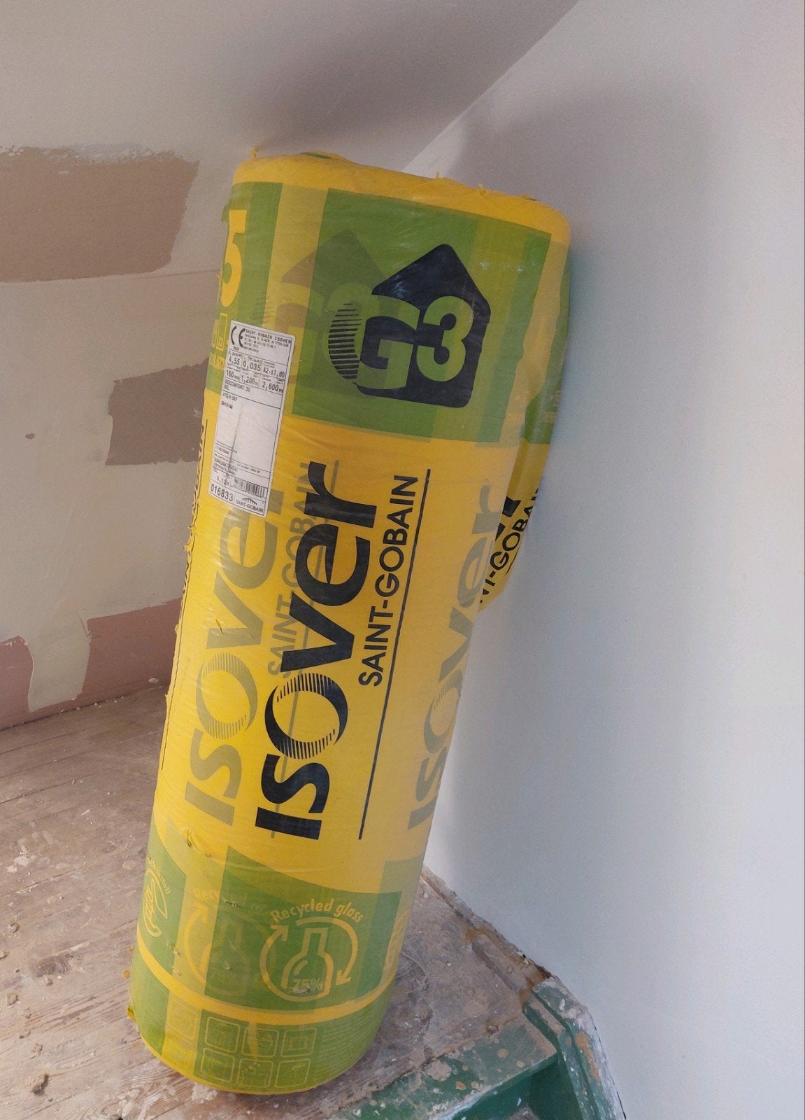 5 rollen Isover isolatie, Doe-het-zelf en Bouw, Ophalen, 12 cm of meer, Nieuw, Muurisolatie