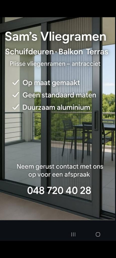 Vliegraam op maat, Ophalen of Verzenden