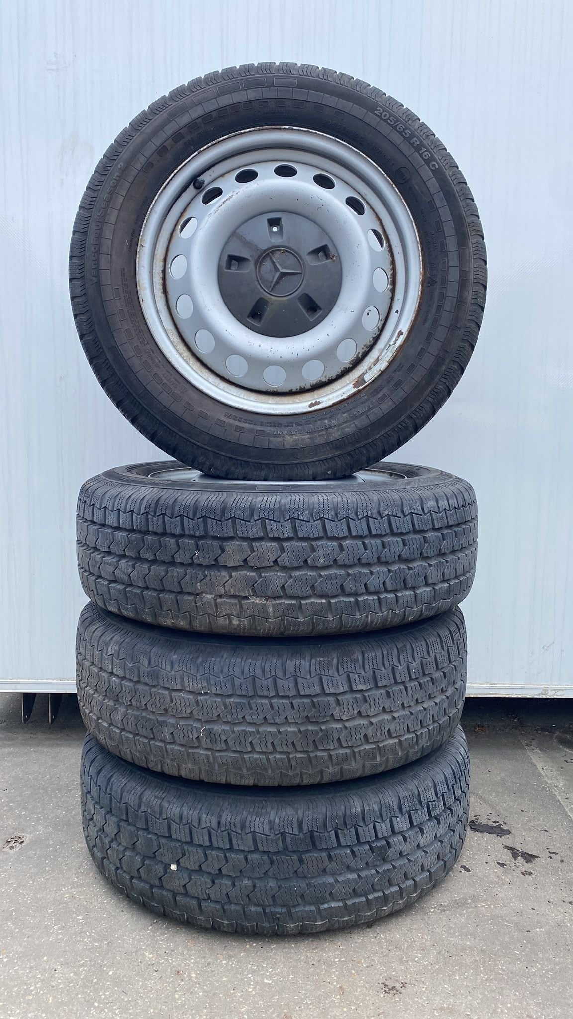 Mercedes-Benz Vito Viano Allseason Banden Set 205-65-16 5x11, Gebruikt, -, -, Banden en Velgen