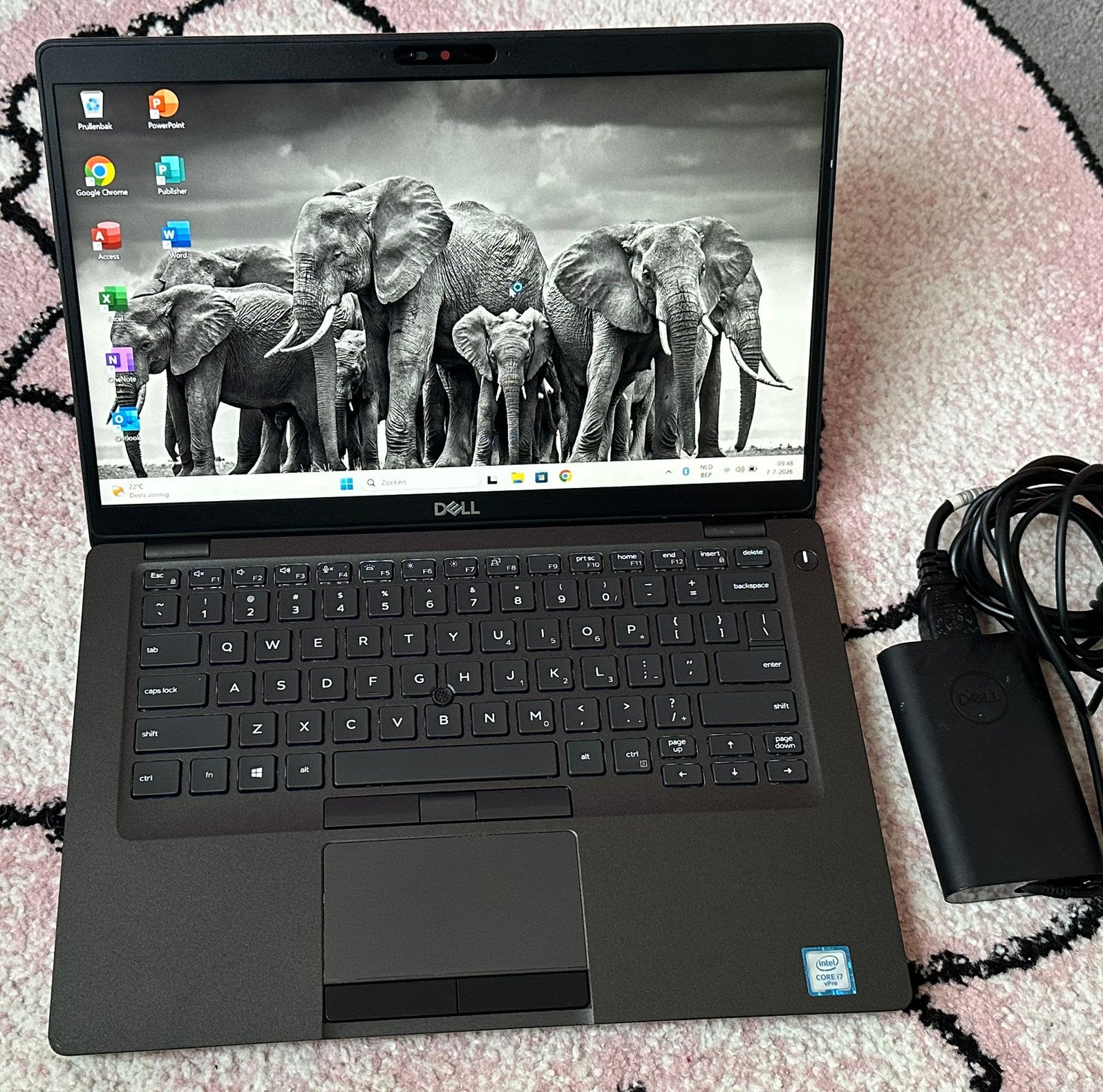 14”Full Hd Dell/ i7-8665U/8gb ddr4 ram/256gb ssd/Win 11/, Ophalen, 2 tot 3 Ghz, Qwerty, 8 GB