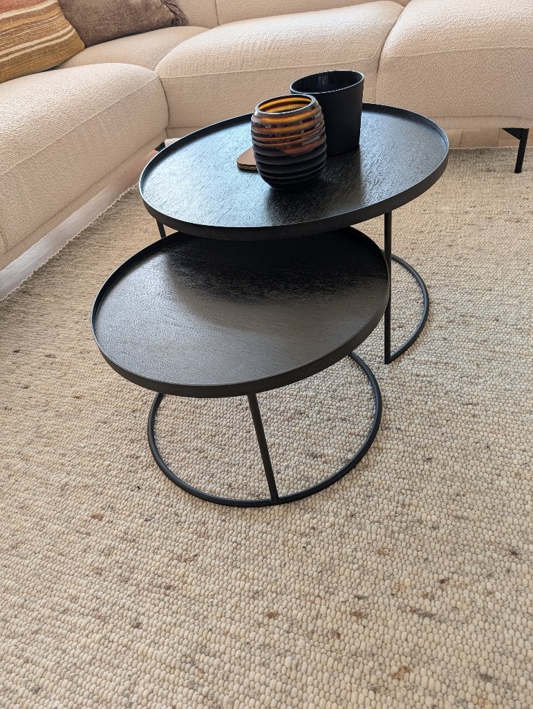 bijzettafel hout, Ophalen, Minder dan 45 cm, Rond, Nieuw