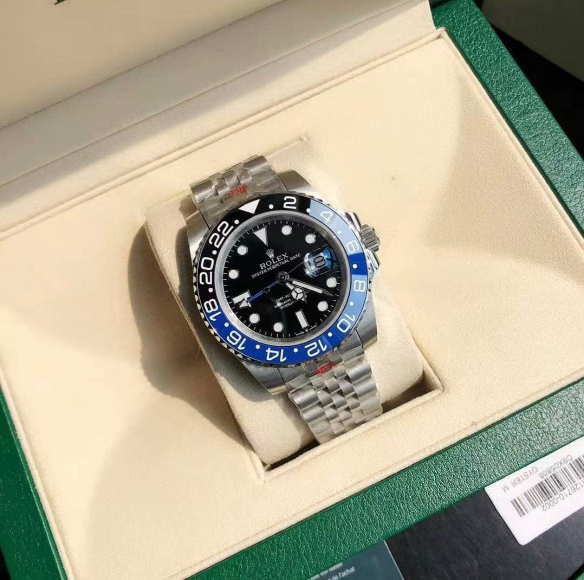 Rolex GMT-Master II Batman, Rolex, Enlèvement ou Envoi, Acier, Acier