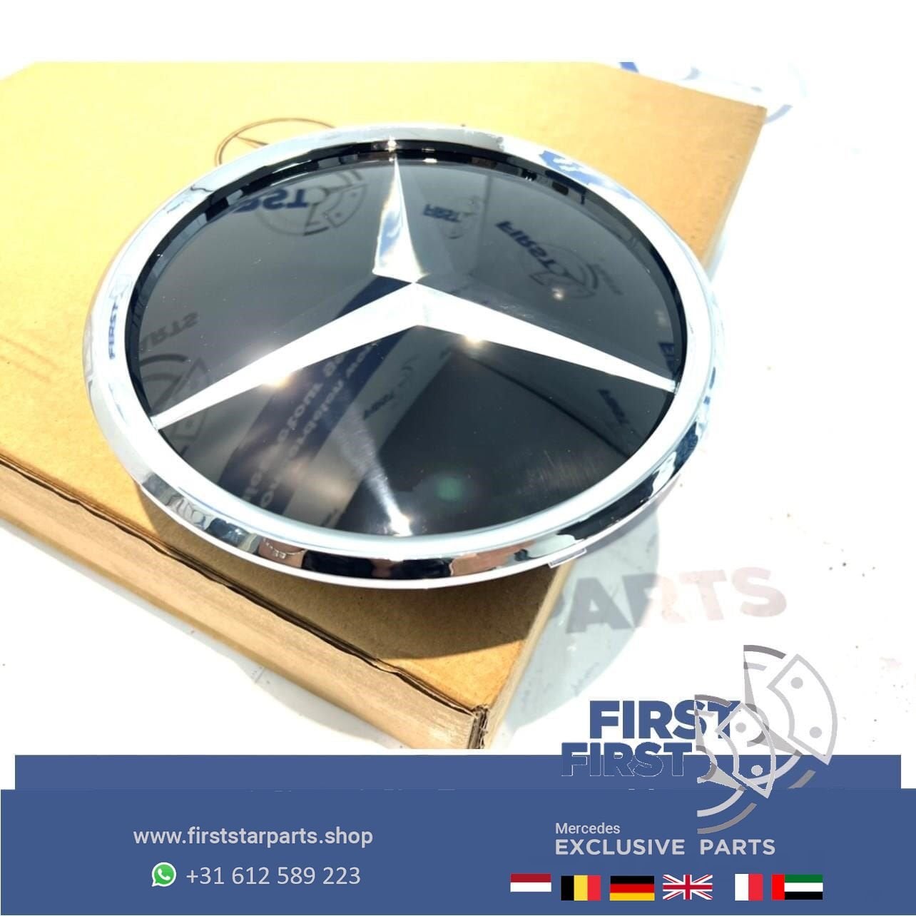 Mercedes AMG STER LOGO GLAS W176 W205 W117 W213 W238 W156  S, Utilisé, -, -, Enlèvement ou Envoi