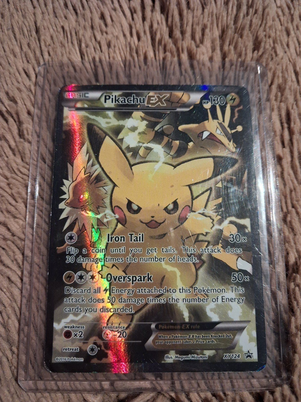 Pokémon Pikachu EX XY124 Black Star Promo kaart, Enlèvement