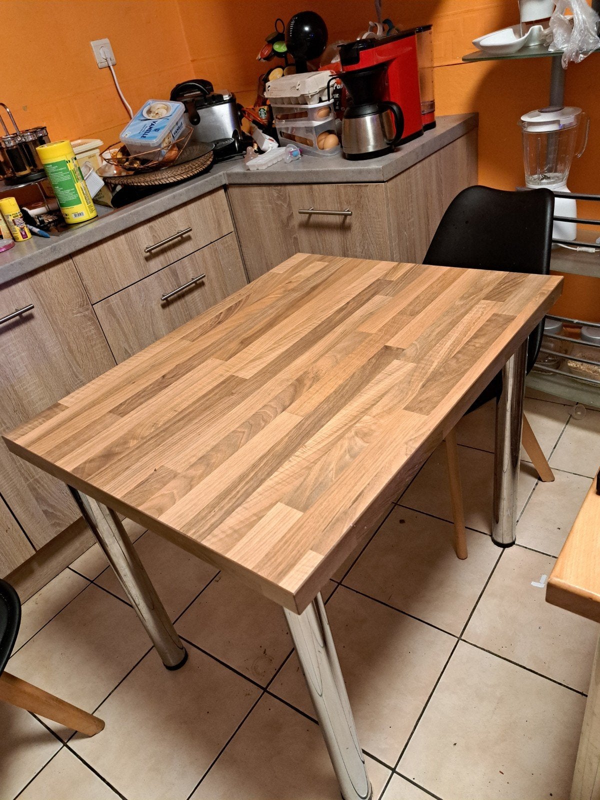 Table rectangulaire de cuisine de 90/70/76 de haut, Quatre personnes, 50 à 100 cm, Enlèvement, Utilisé
