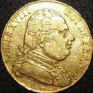 Goud - Frankrijk - 20 Francs - Louis XVIII - 1815 R, Verzenden, Frankrijk, Losse munt, Goud