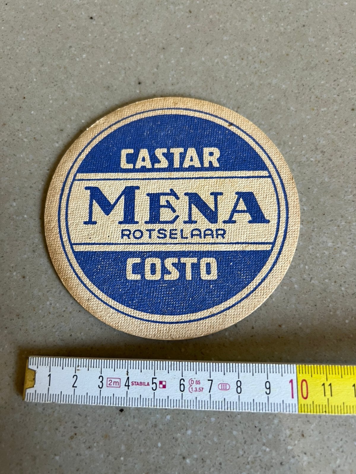 Carte de bières du Mena Rotselaar Castar Costo, Collections, Envoi, Comme neuf