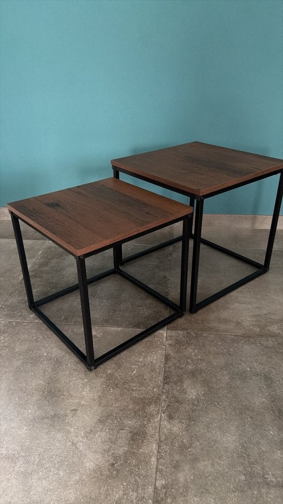 Tables basses 2 pièces, Maison & Meubles, Moins de 55 cm, Enlèvement, Bois, Carré