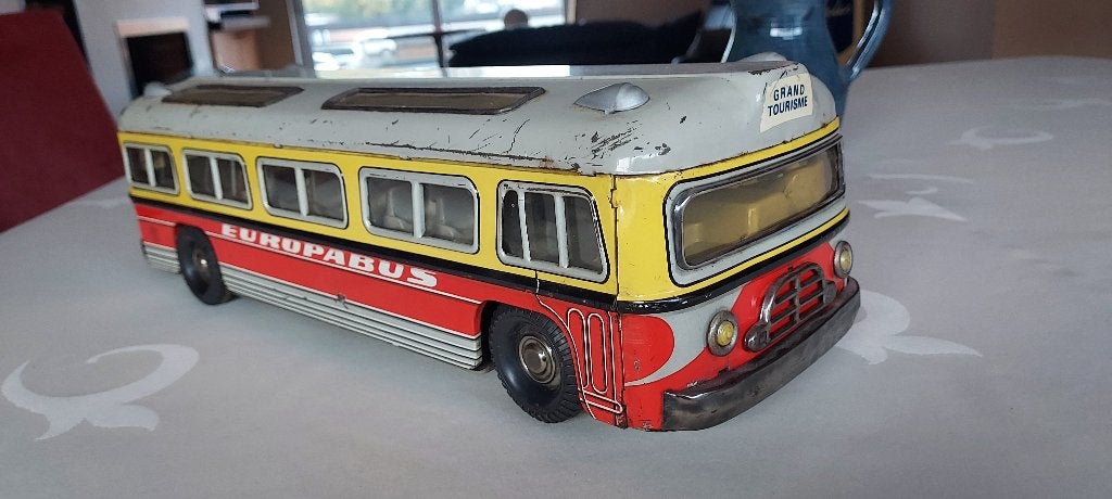 oude speelgoedbus van het merk France Jouets, 44 cm lengte, Verzenden