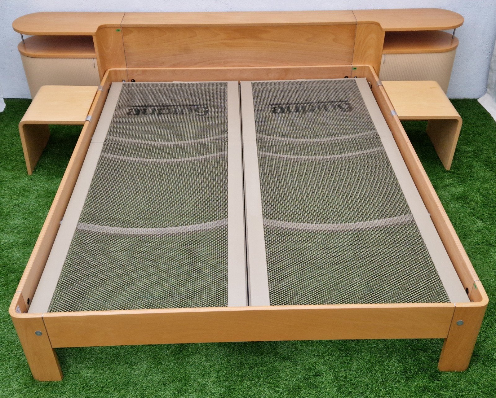 Auping Auronde Bed 180x200cm met Achterwand en Nachtkastjes, Enlèvement ou Envoi, Auping