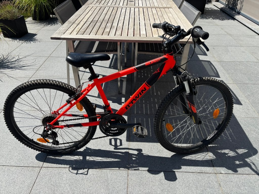 Mountainbike BTWIN 24" Rockrider 500, Vélos & Vélomoteurs, Vélos | VTT & Mountainbikes, Autres marques, Frein sur jante, Comme neuf