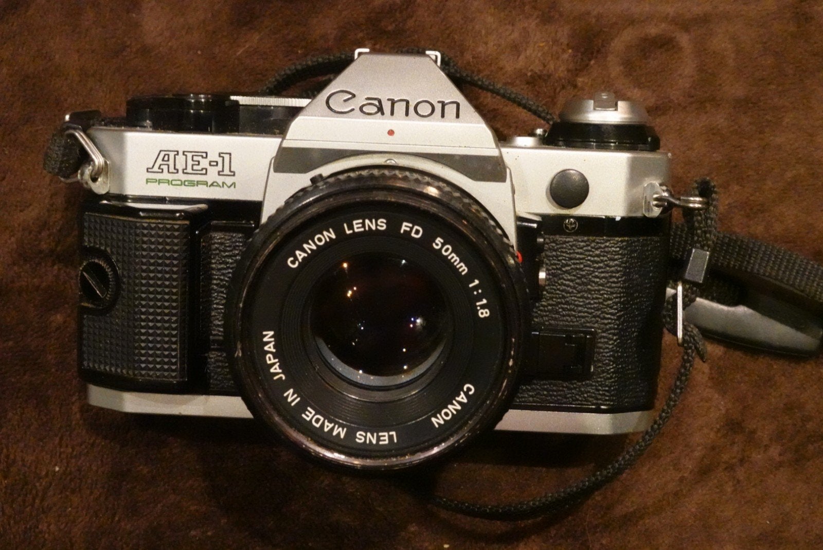 canon AE1 program+50mm f1.8 appareil photo reflex argentique, Enlèvement ou Envoi, Utilisé, Reflex miroir, Canon