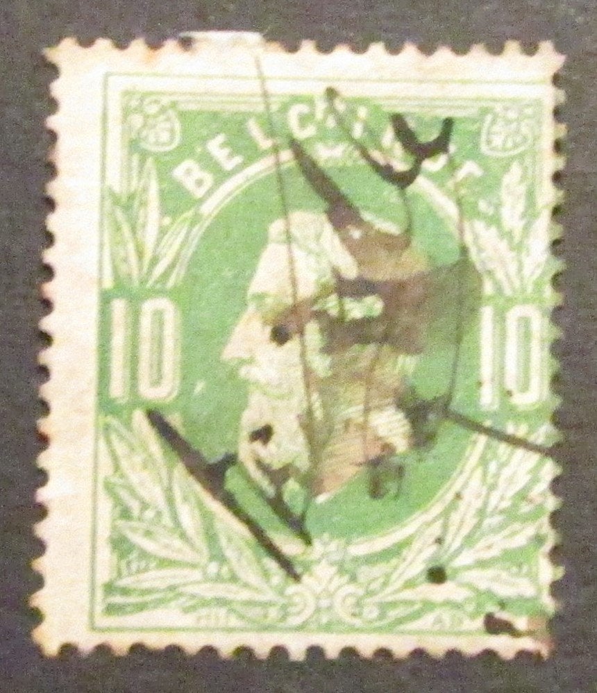 10 centimes Léopold II de 1874 avec signature annulée, Enlèvement ou Envoi, Affranchi, Timbre-poste, Maison royale