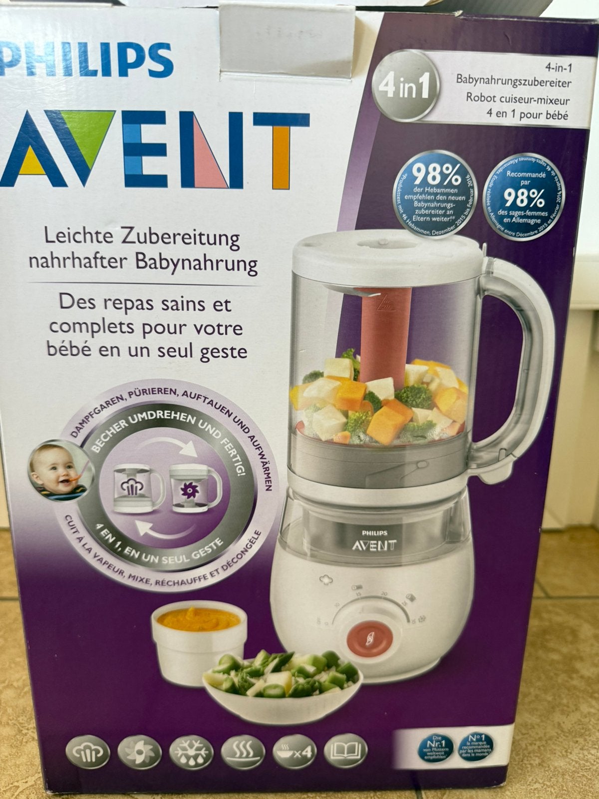 Cuiseur 4 en 1 Philips Avent bébés, Enlèvement, Utilisé, Philips Avent