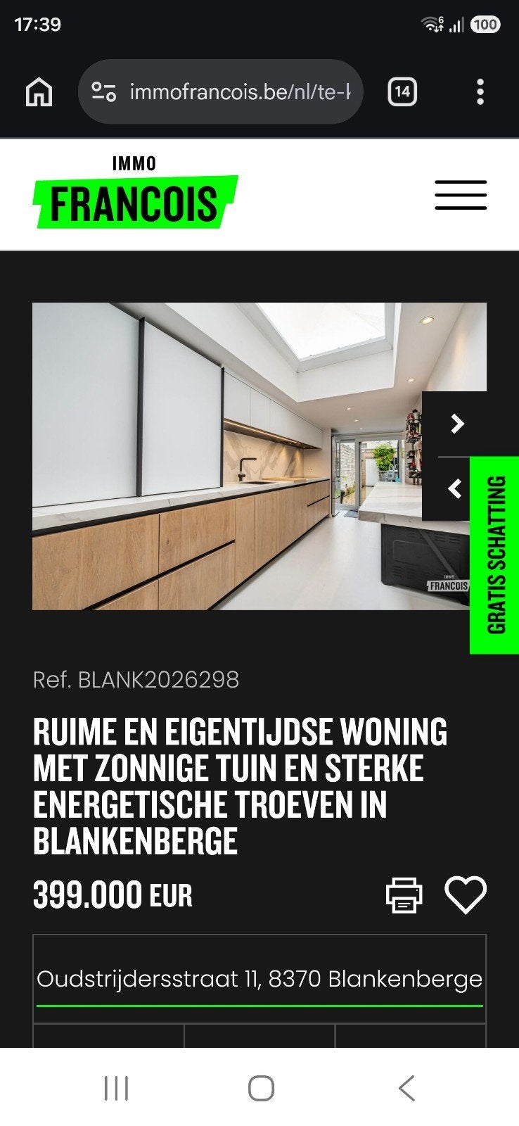 In een rustige en aangename omgeving van Blankenberge bevin, 3 kamers, Tussenwoning, Provincie West-Vlaanderen, Blankenberge