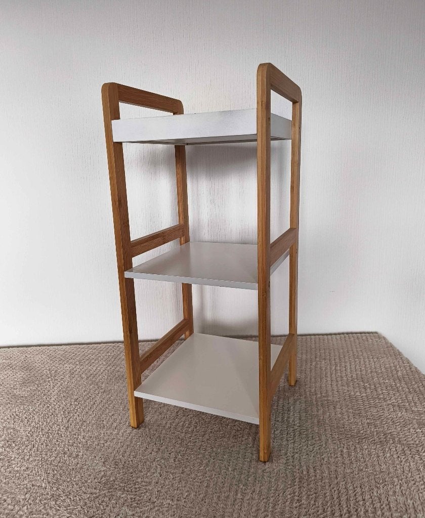 Etagère MDF & Bamboo, Bois, Démontable, Comme neuf, Enlèvement