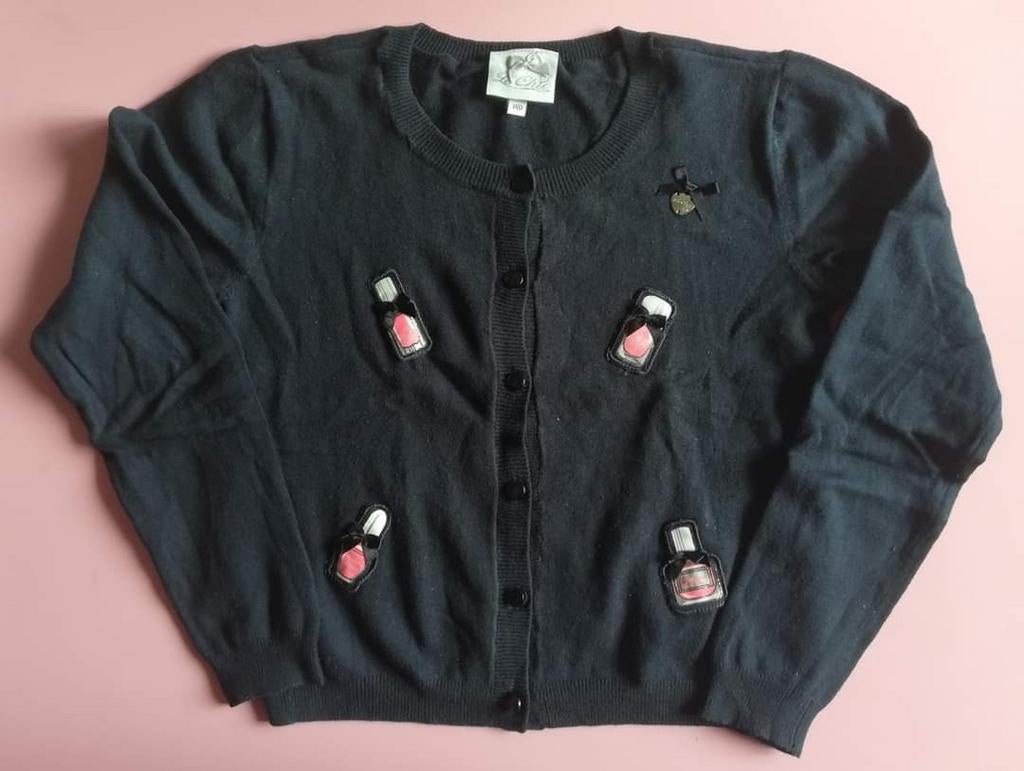Zwarte cardigan Le Chic maat 140, Kinderen en Baby's, Gebruikt, Meisje, Le Chic, Trui of Vest