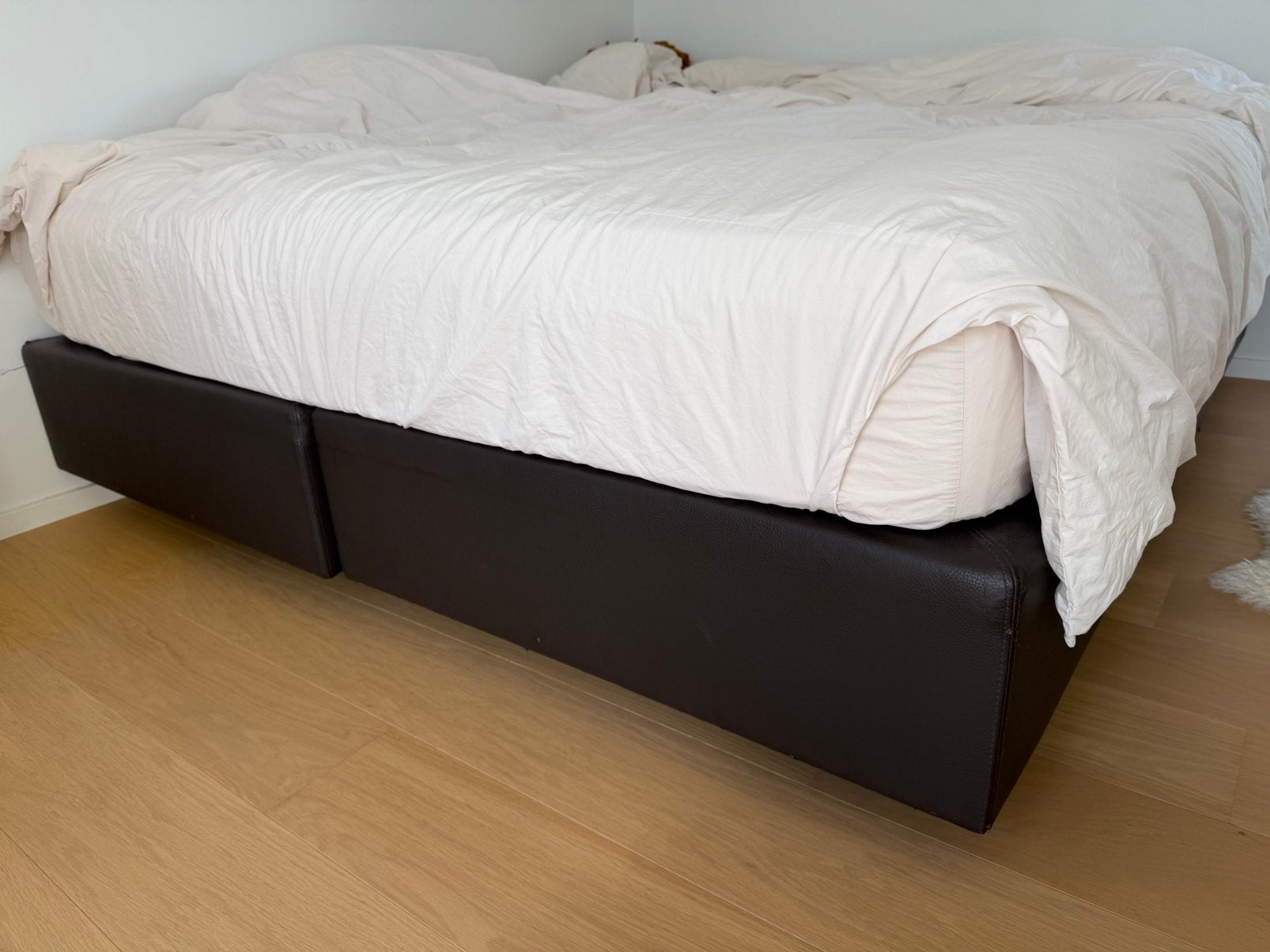 Boxspring GRATUIT, Brun, Enlèvement, Utilisé, 180 cm