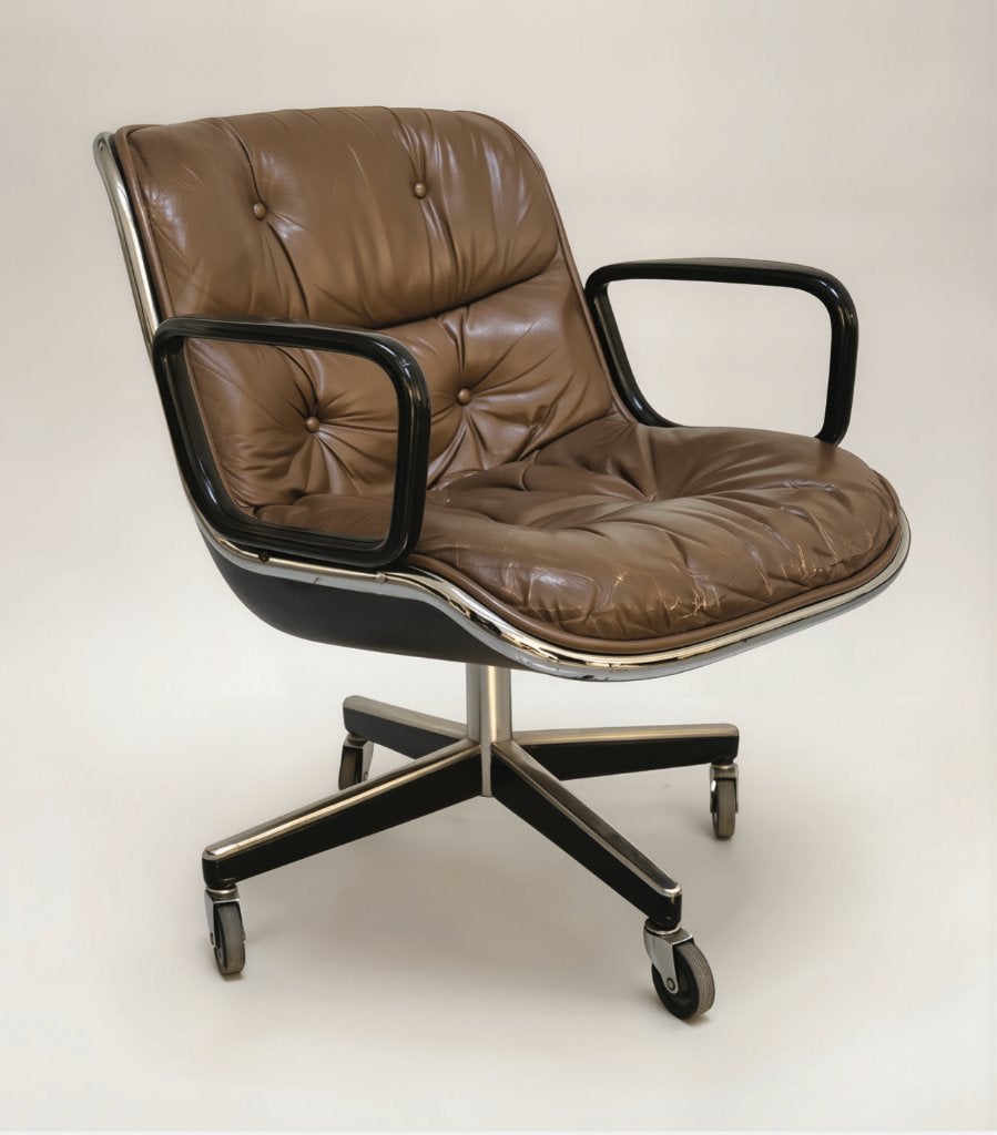 Charles Pollock Executive Chair voor Knoll – vintage, Enlèvement, Utilisé, Brun, Chaise de bureau