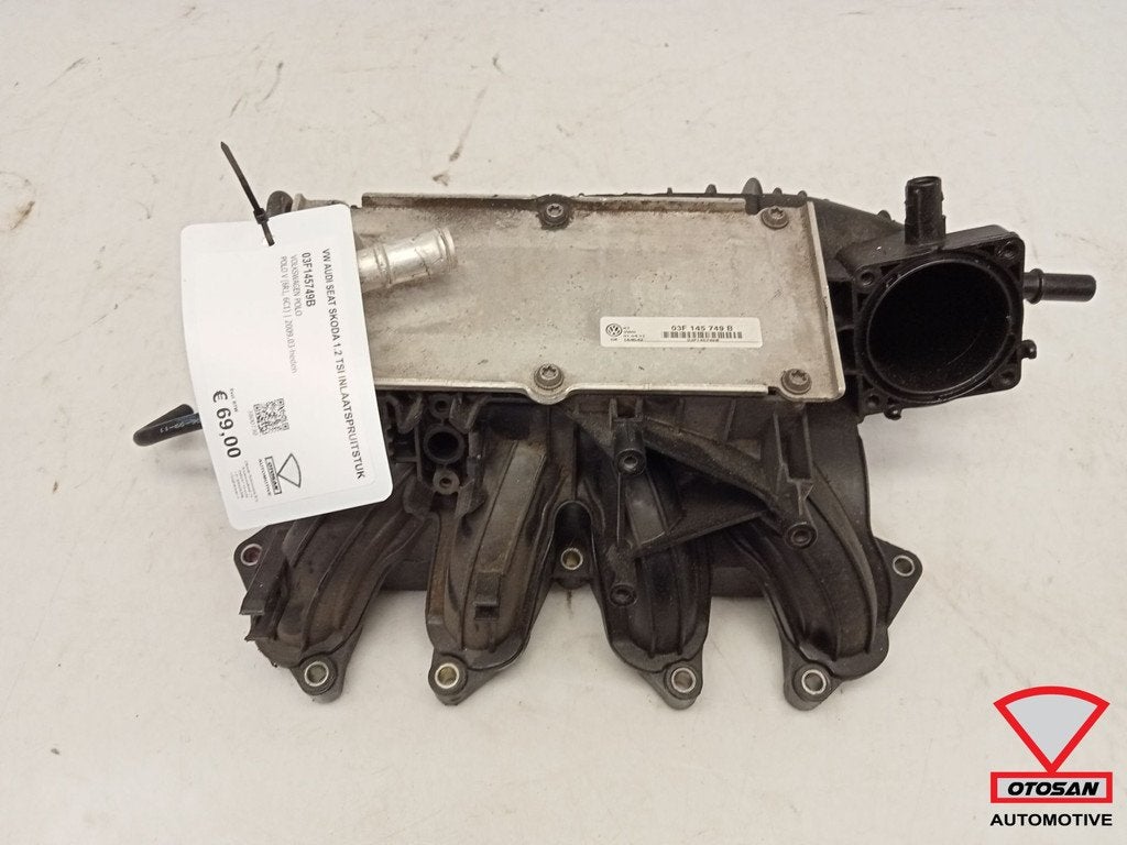 VW Audi Seat Skoda 1.2 TSI Inlaatspruitstuk 03F145749B, Auto-onderdelen, Motor en Toebehoren, Volkswagen, Gebruikt