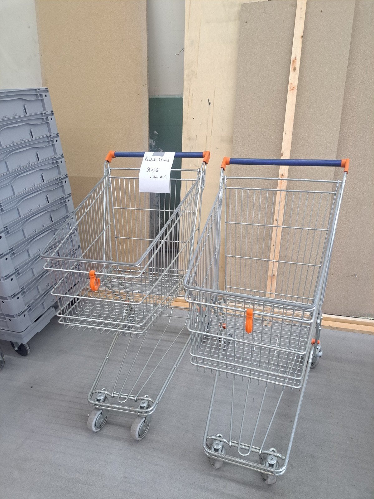 winkelkarren 25 euro excl btw per stuk, Ophalen