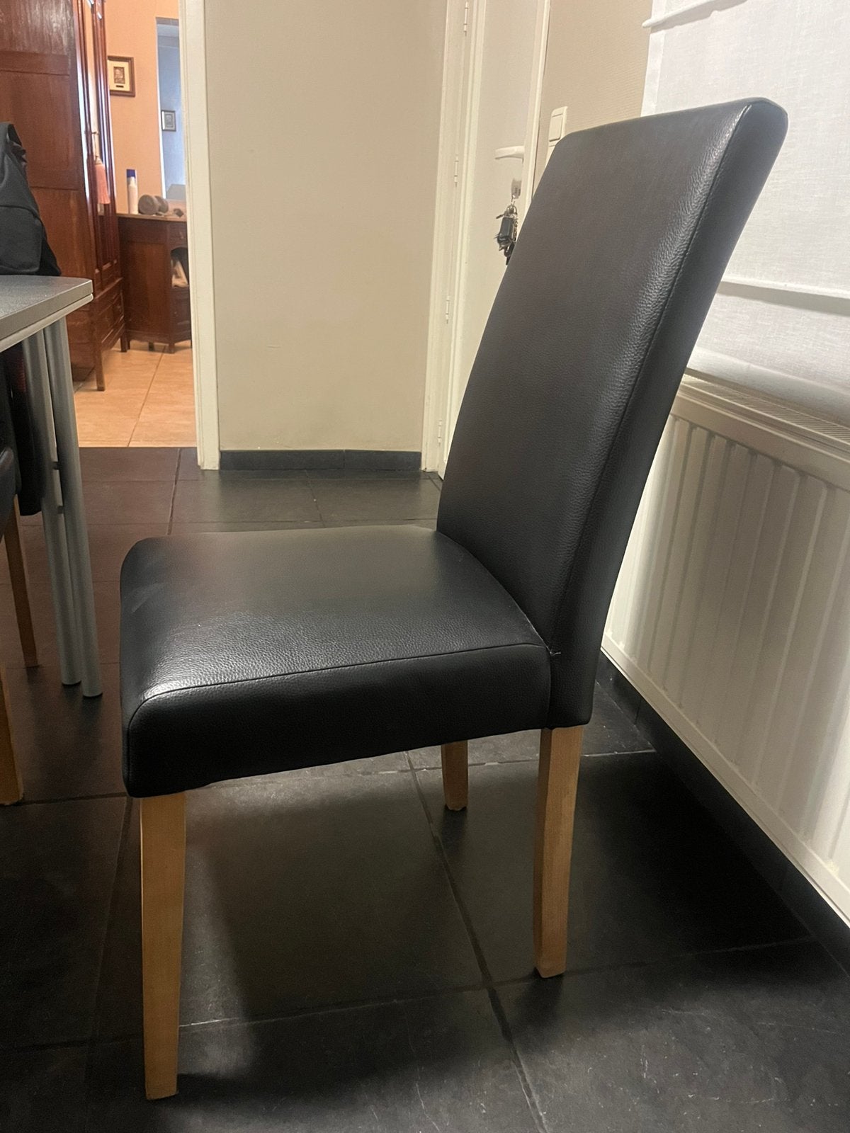 6 stoelen, Ophalen, Gebruikt, Zwart, Vijf, Zes of meer stoelen