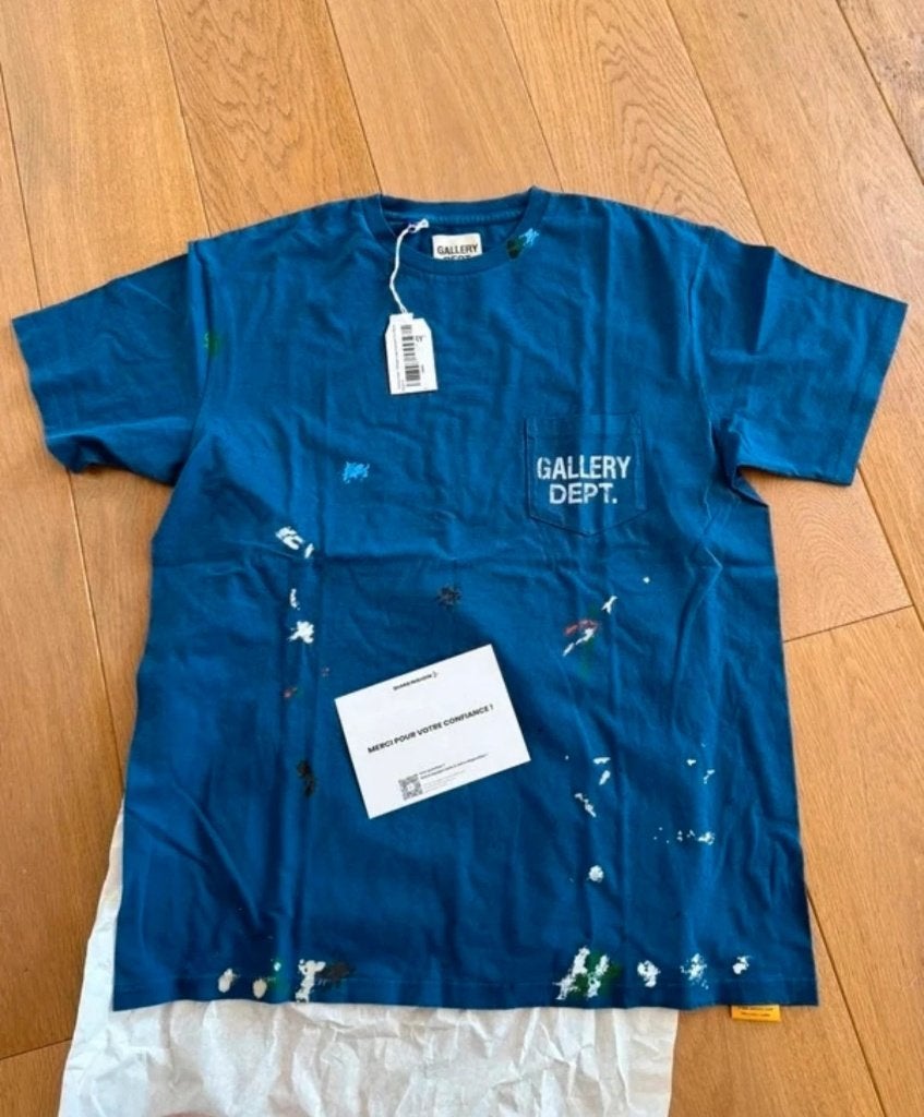 T-shirt Gallery Dept Vintage Painted Tee navy nieuw label L, Kleding | Heren, Maat 52/54 (L), Blauw, Nieuw, Ophalen of Verzenden
