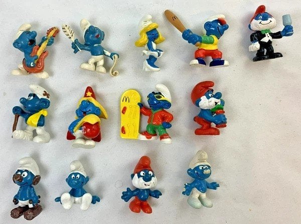 Smurfen 13 Figuren Peyo Schleich McDonald's Reclame Promo, Verzamelen, Verzenden, Zo goed als nieuw, Smurfin, Poppetje, Figuurtje of Knuffel